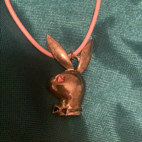 PLAYBOY Jewelry Vintage Playboy Necklace Pink Rhinestone Eye Poshmark
